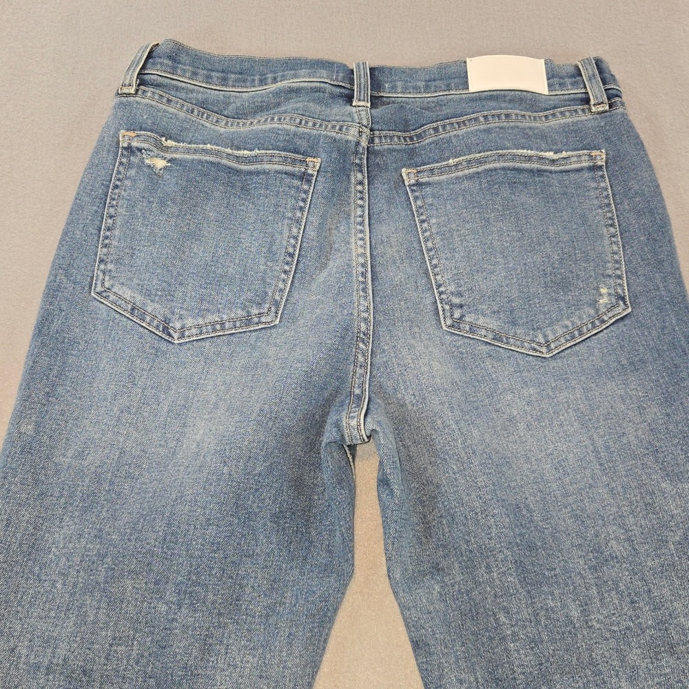Pistola Flare Jeans Women 30 Blue High Rise Distressed Raw Hem P00016088SJ‎ - Picture 2 of 11